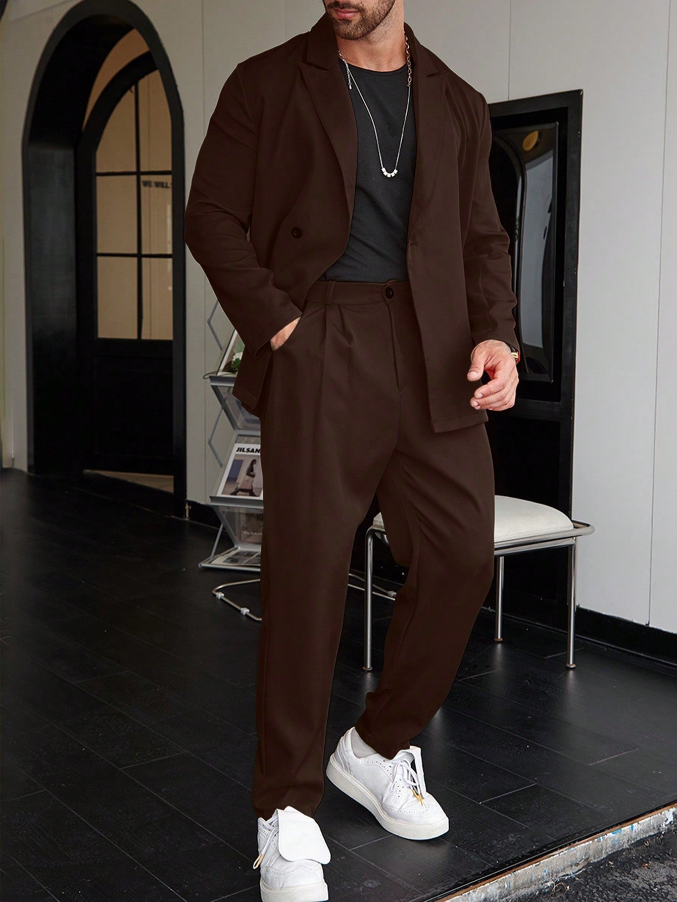 Drake | Herren Anzug 2-teilig Slim Fit Business Sakko Hose Set