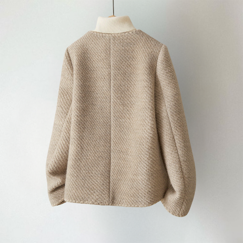 Strickjacke Damen | Feine Struktur & Collarless-Schnitt