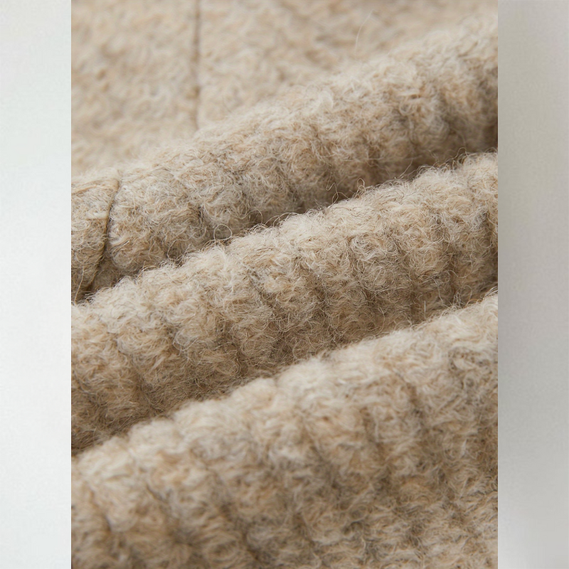 Strickjacke Damen | Feine Struktur & Collarless-Schnitt