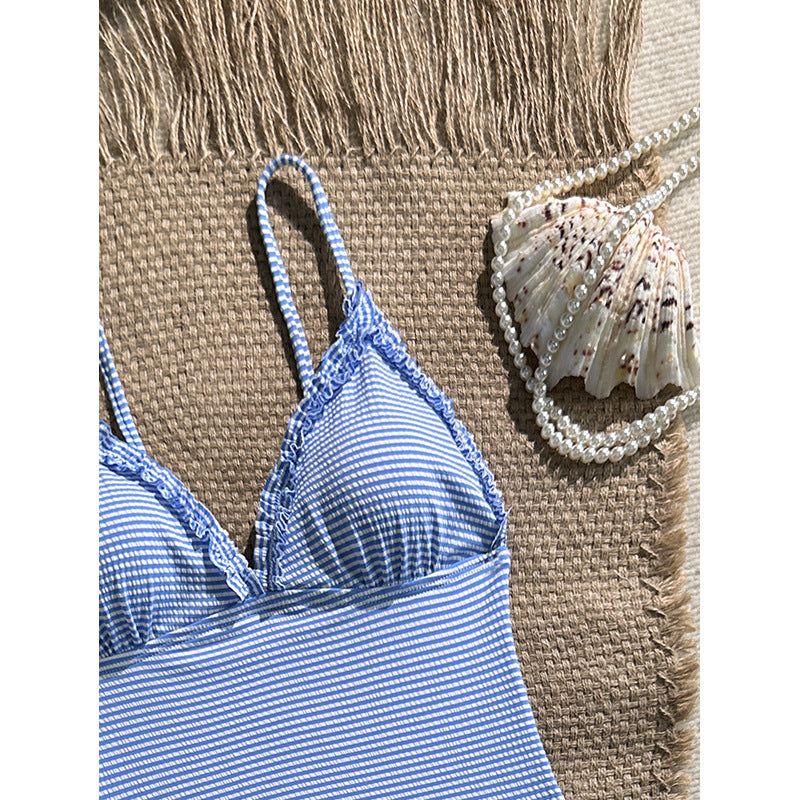 Damen Ästhetischer Badeanzug mit raffinierten Details Drune