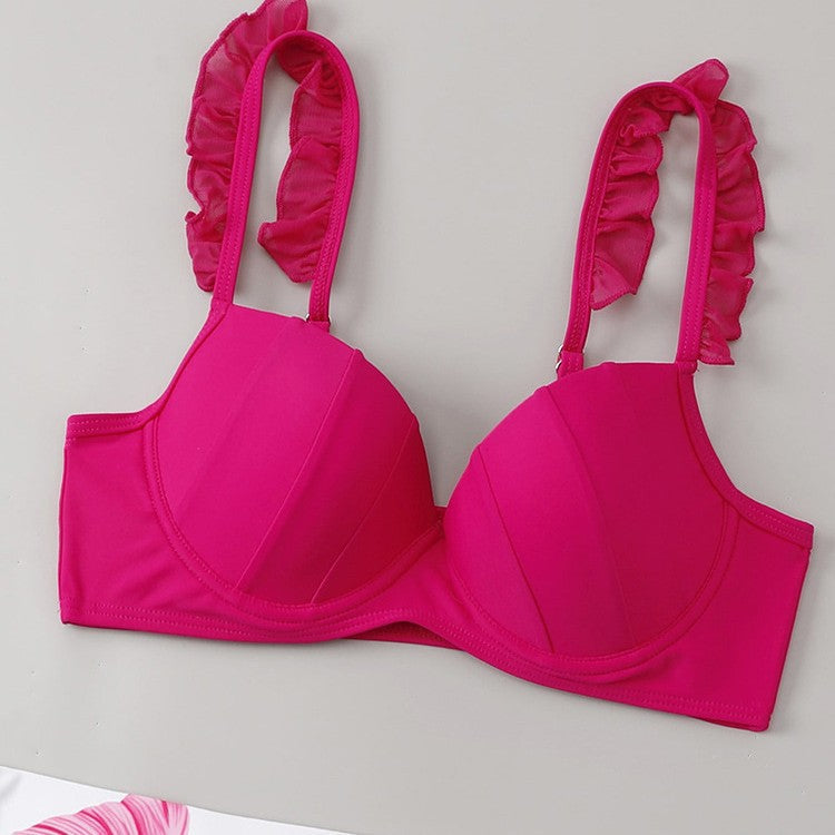 Damen Bikini-Set mit Rüschendetails und fließendem Rock Drune