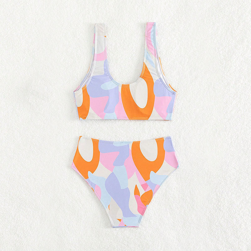 Damen Bikini-Set mit verspieltem Schnitt und hohem Taillendesign Drune