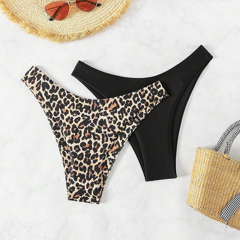 Damen Bikinihose mit sexy V-Ausschnitt und hohem Beinausschnitt Drune