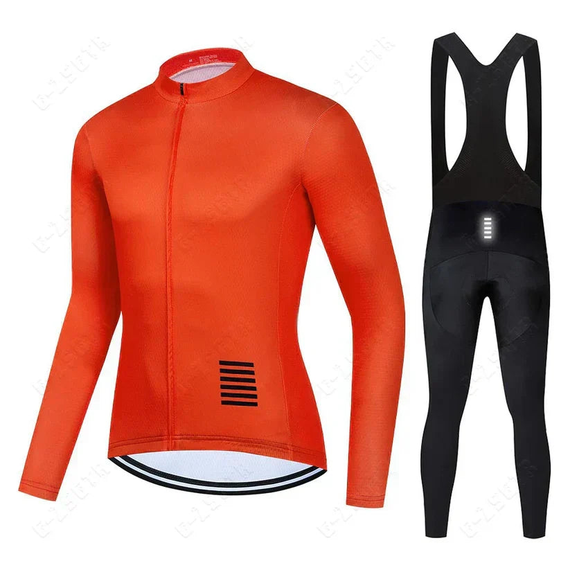 Langarm-Radsportbekleidungsset – Version mit Fleece-Futter