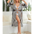Damen Häkel-Strandüberwurf mit floralen Motiven und lockerem Schnitt Drune