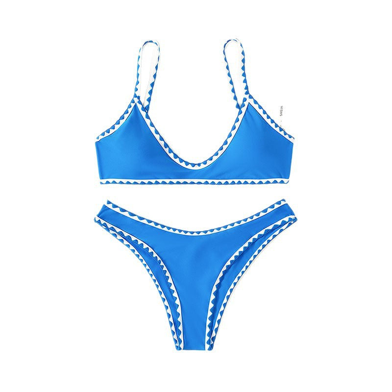 Damen Bikini-Set mit raffiniertem geometrischem Schnitt und verstellbaren Trägern Drune