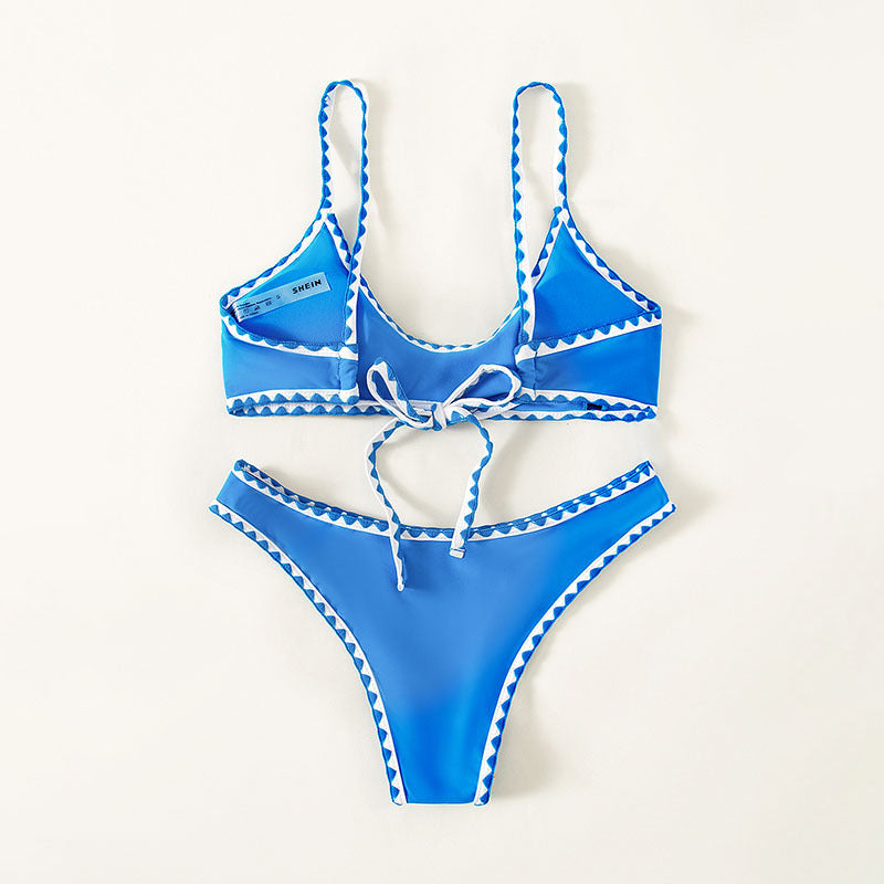 Damen Bikini-Set mit raffiniertem geometrischem Schnitt und verstellbaren Trägern Drune