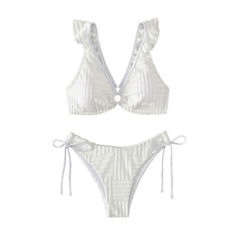 Damen Bikini-Set mit verstellbaren Trägern und frilly Details Drune