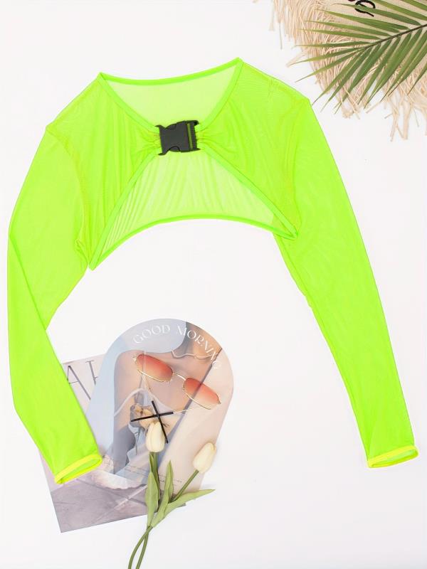 Damen Einteiler Badeanzug mit modischem Cut-Out und langen Ärmeln Drune