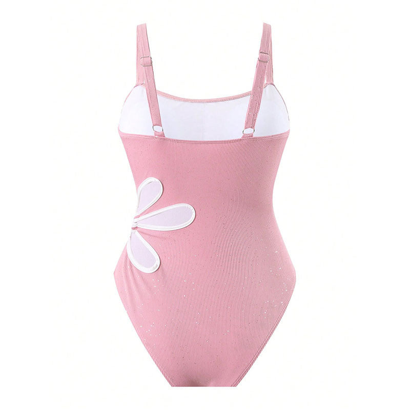 Damen Einteiliger Badeanzug mit elegantem Design und dekorativem Akzent Drune