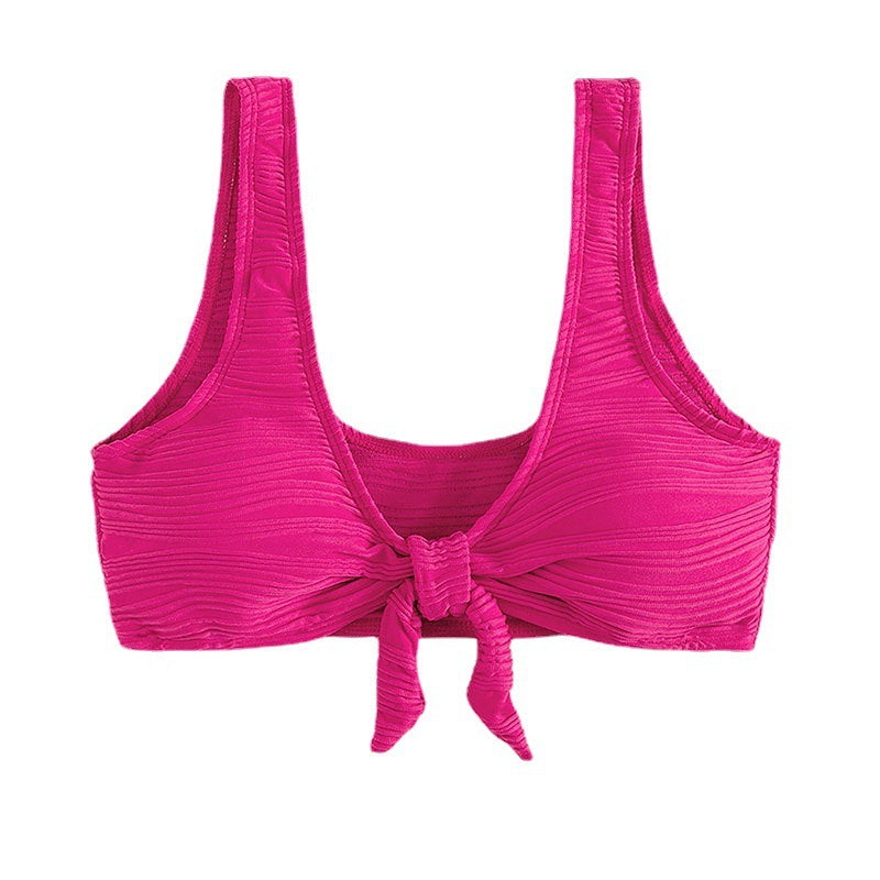 Damen Bikini-Set mit Knotenverschluss und hoch geschnittenem Höschen Drune