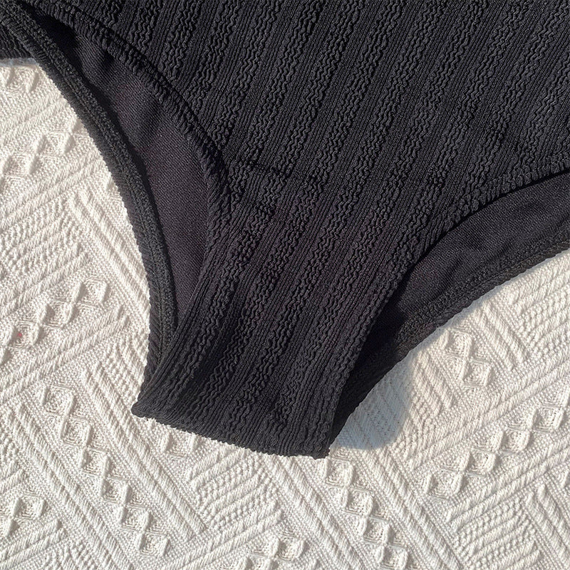 Damen Bikini-Set mit modischem High-Cut-Höschen und sportlichem Crop-Top Drune