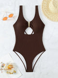 Damen Einteiliger Badeanzug mit raffiniertem Cut-Out und sportlichem Design Drune