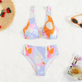 Damen Bikini-Set mit verspieltem Schnitt und hohem Taillendesign Drune