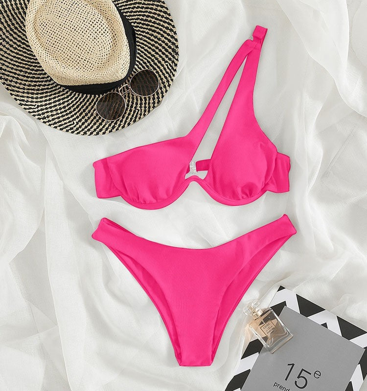 Damen Einseitiger Bikini mit verstellbarem Halter Drune