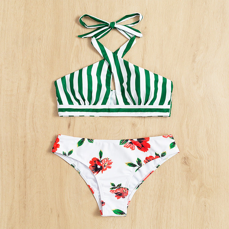 Damen Bikini mit hoch geschnittenem Slip und modischem Wickeloberteil Drune