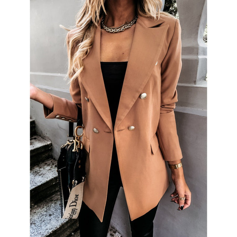 Damen Eleganter, taillierter Blazer mit doppelter Knopfreihe Drune