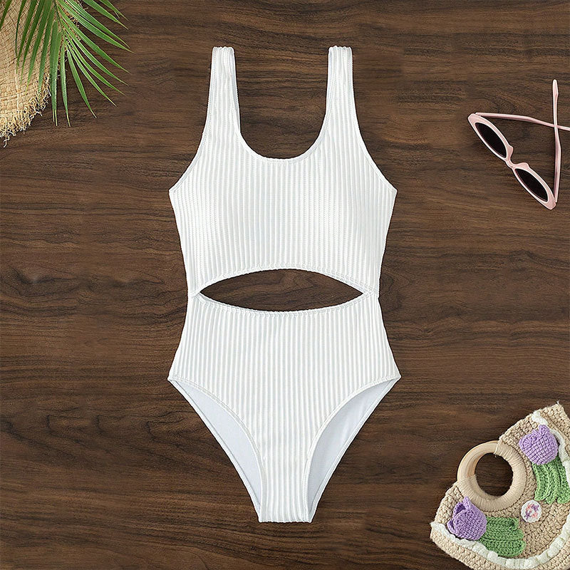 Damen Einteiler Badeanzug mit raffiniertem Cut-Out-Design und sportlichem Schnitt Drune