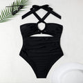 Damen Einteiler Badeanzug mit modischem Cut-Out und raffiniertem Kreuzträgerdesign Drune