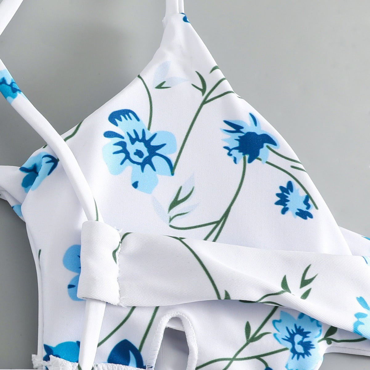 Damen Bikiniset mit verstellbaren Trägern und floralem Musterdruck Drune