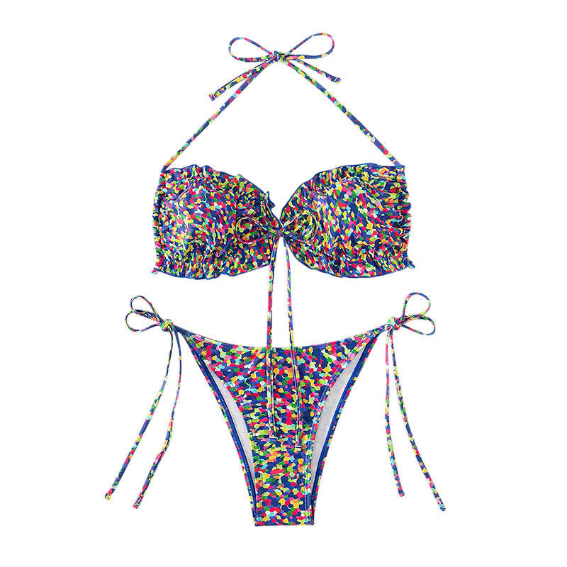 Damen Bikini-Set mit verstellbaren Trägern und hohem Beinausschnitt Drune