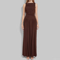 Damen Maxikleid mit raffiniertem Drapierungseffekt Drune