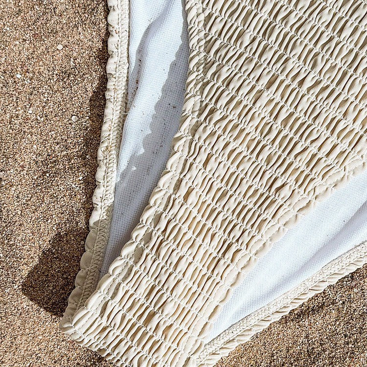Damen Bikinihöschen mit elastischem Rüschendesign und hohem Beinausschnitt Drune
