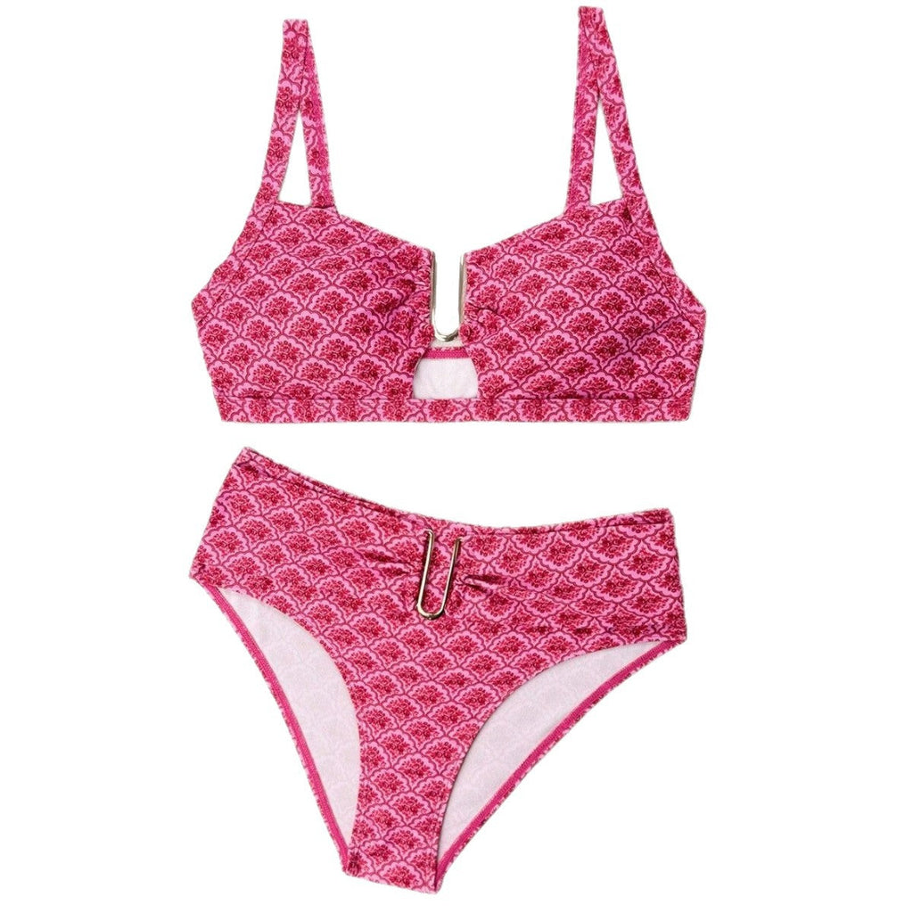Damen Bikiniset mit modischem Verschluss und floralem Design Drune