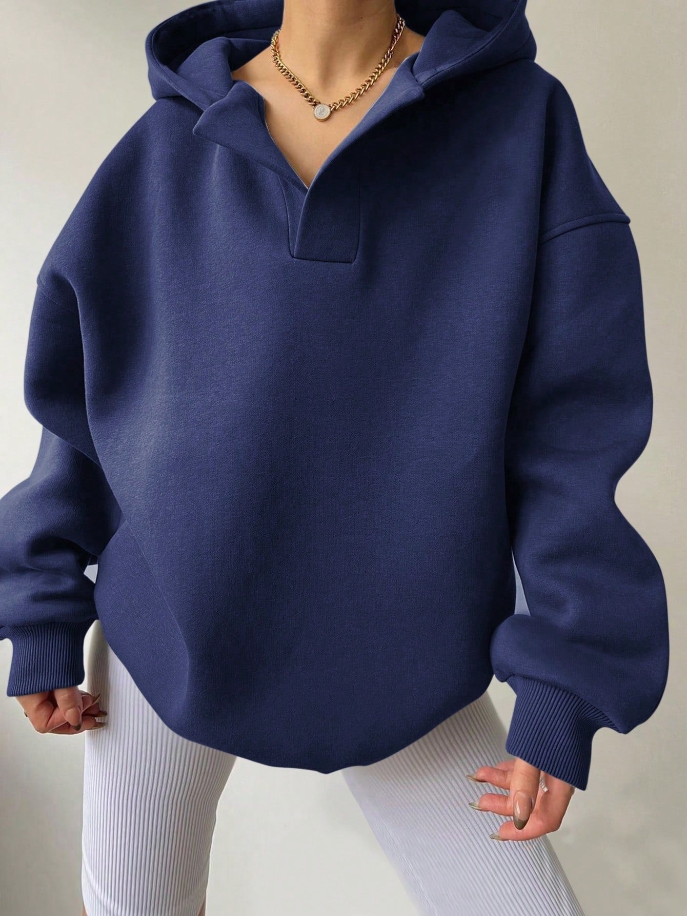 Damen Oversized Kapuzenpullover Drune