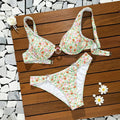 Damen Bikini-Set mit floralem Muster und verstellbaren Trägern Drune