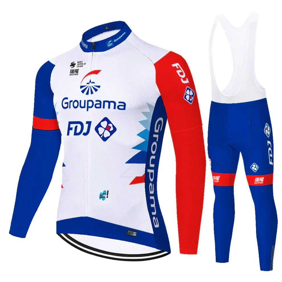 FDJ | Professionelles Radtrikot mit langen Ärmeln