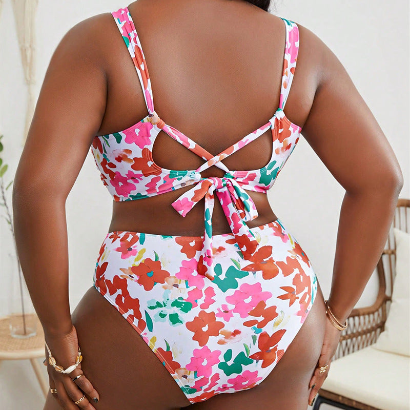 Damen Bikini-Set mit cropped Oberteil und hohem Bund Drune