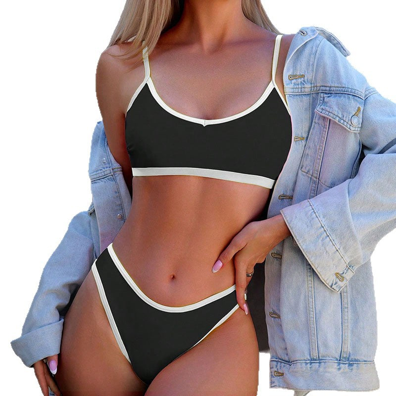 Damen Bikini-Set mit sportlichem Oberteil und hohem Beinausschnitt Drune