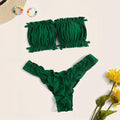Damen Bandeau-Bikini mit gerafftem Design und Seitenschnürung Drune