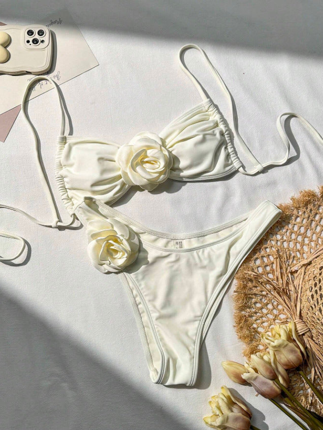 Damen Bikini mit dekorativen Blumenakzenten und modischem Schnitt Drune