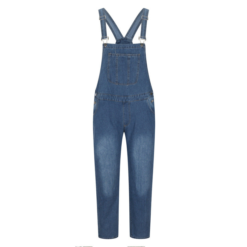 Herren Denim-Latzhose im lässigen Schnitt mit verstellbaren Trägern Drune