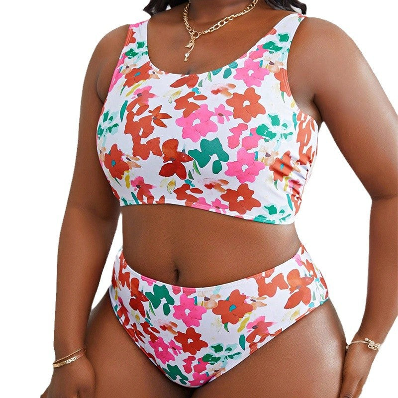Damen Bikini-Set mit cropped Oberteil und hohem Bund Drune