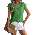 Jade | Damen Strick-Top Kurzarm Rundhals Sommer Casual