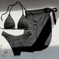 Damen Badeanzug-Set mit Spitzen-Details und schickem Wickelrock Drune