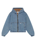 Damen Jeansjacke mit Kapuze und Taschen Drune