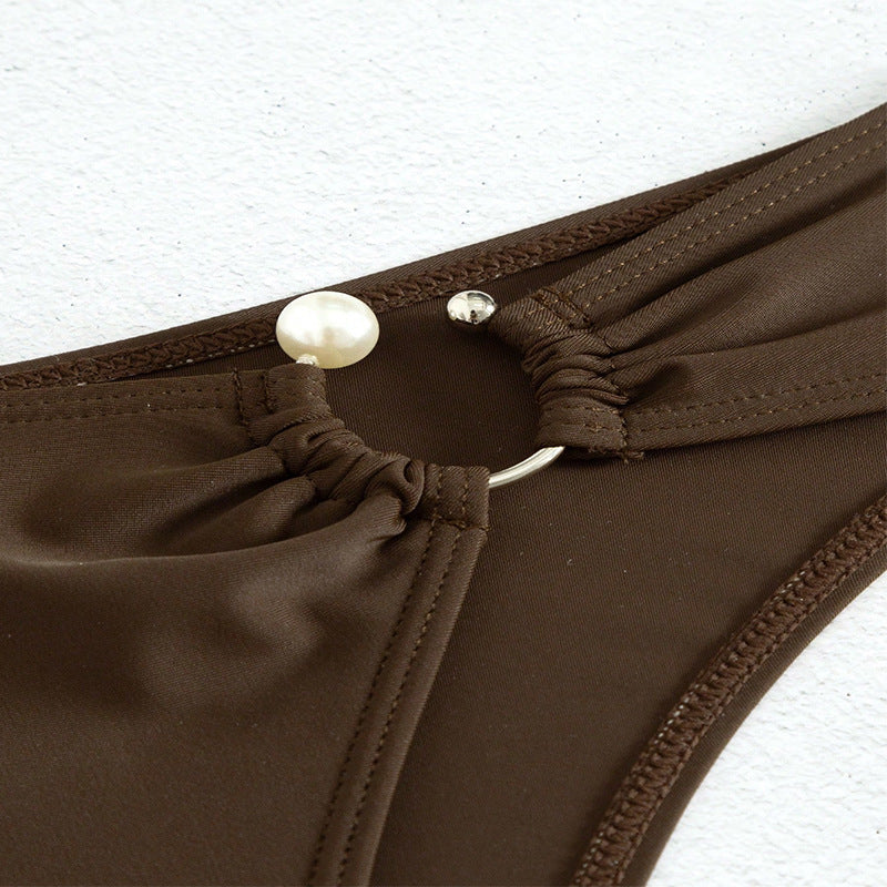 Damen Bikinihose mit elegantem Perlendetail Drune