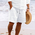 Herren Kordelzug Seitentaschen Sommer Kurze Hose