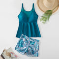 Damen Badeanzug mit fließendem Oberteil und sportlichen Shorts Drune