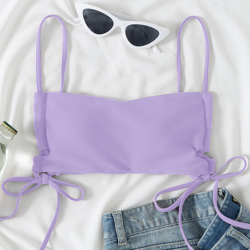 Damen Crop-Top mit verstellbaren Schleifen Drune