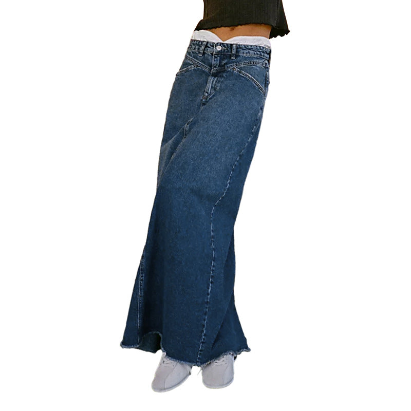 Damen Lässiger Sommer Jeansrock