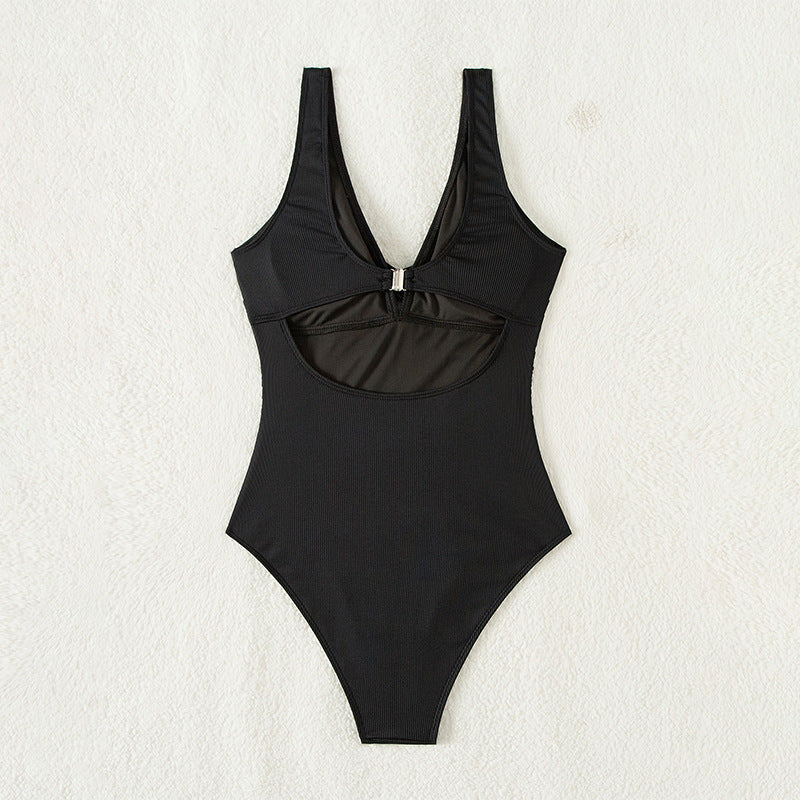 Damen Einteiliger Badeanzug mit elegantem Wickeldetail und figurformendem Schnitt Drune