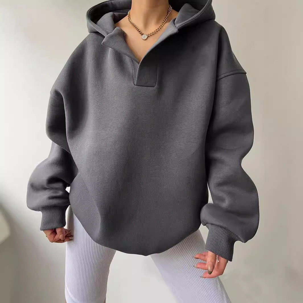 Damen Oversized Kapuzenpullover Drune
