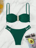 Damen Bikini-Set mit modischem Push-Up-Oberteil und elegantem Gummidetail Drune