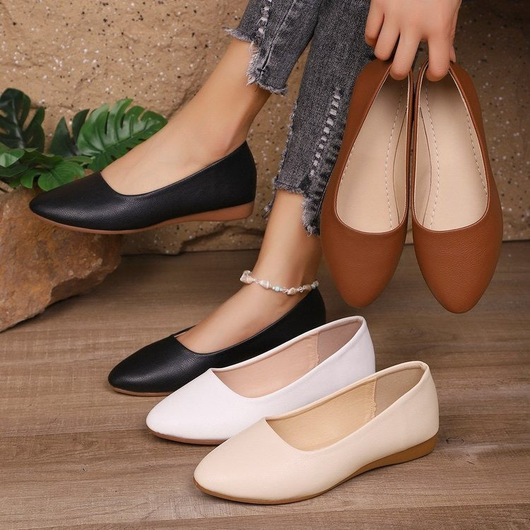 Damen Elegant Spitz Flach Ballerinas