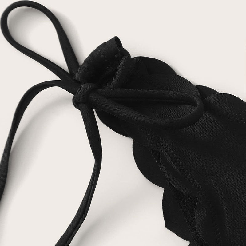 Damen Bandeau-Bikini-Set mit gepolstertem Oberteil und verstellbarem Höschen Drune